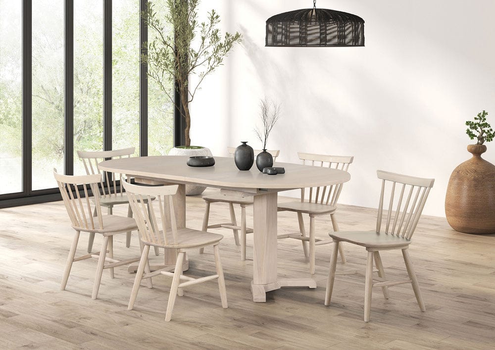 Furniture of America - Hines 7 Pc. Oval Dining Set, (6NT Chairs) in White Oak - FM3101NT-OT-7PC-NT View 1
