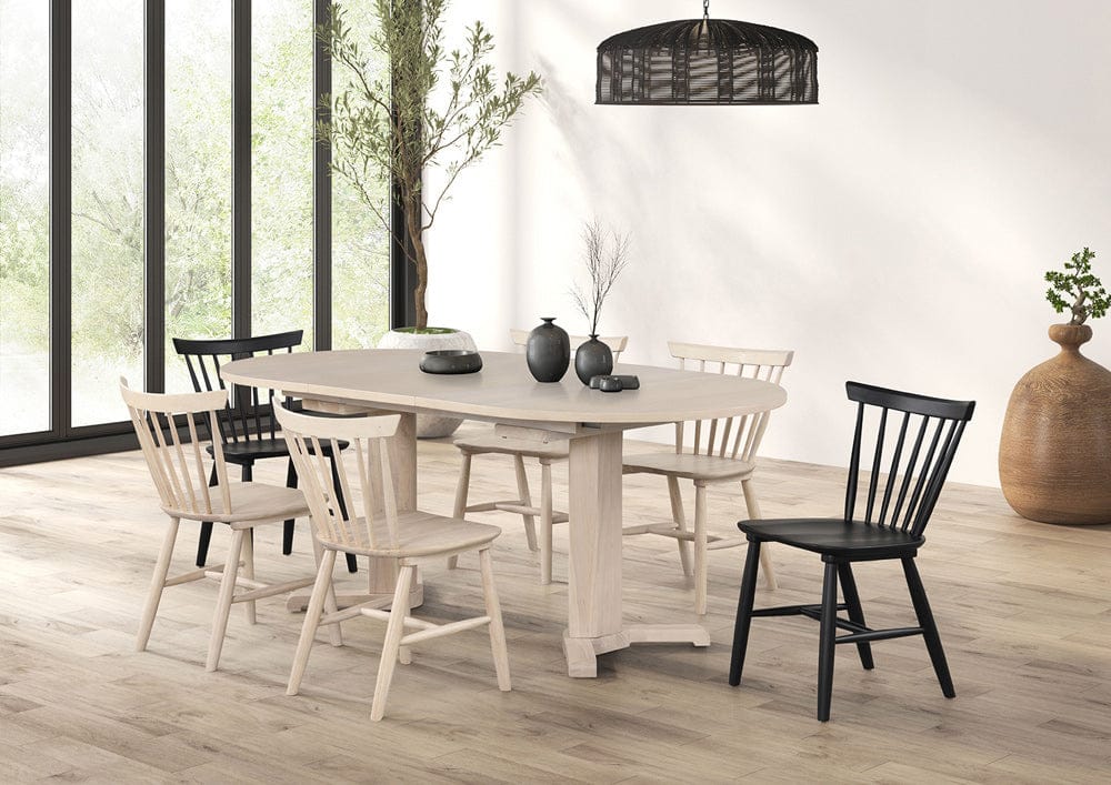 Furniture of America - Hines 7 Pc. Oval Dining Set, Multi (2Bk + 4Nt) in White Oak - FM3101NT-OT-7PC View 1