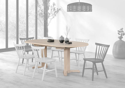 Furniture of America - Hines Oval Dining Table in White Oak - FM3101NT-OT View 1