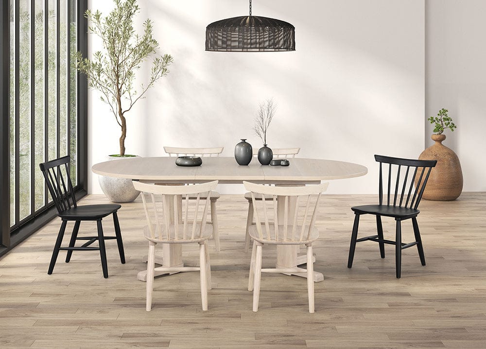 Furniture of America - Hines Oval Dining Table in White Oak - FM3101NT-OT View 2