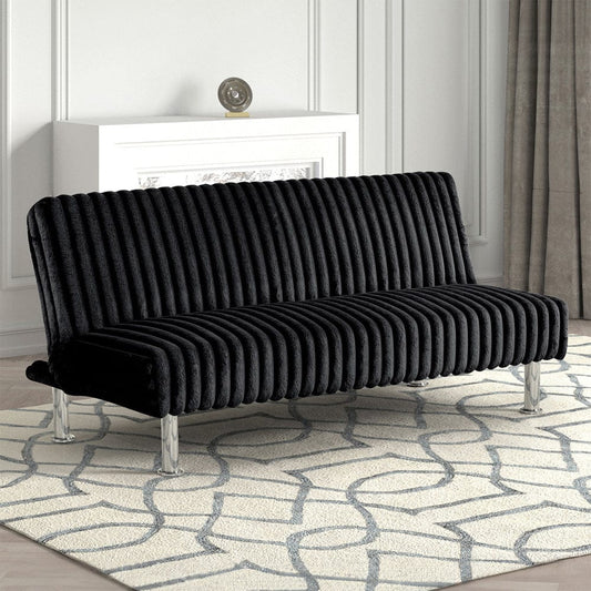 Furniture of America - Hinwil Futon Sofa Bed in Black - FM2903BK View 1