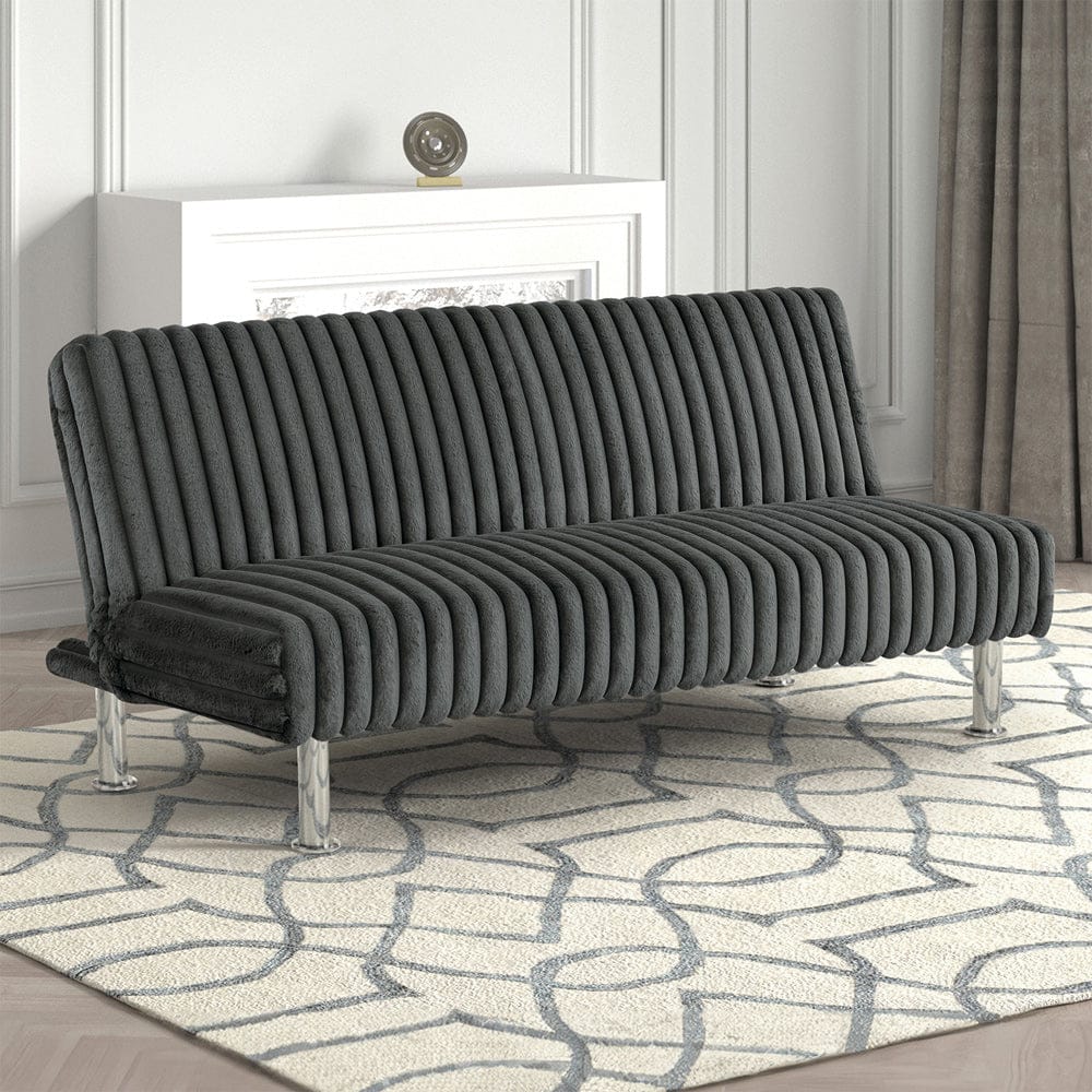 Furniture of America - Hinwil Futon Sofa Bed in Charcoal - FM2903DG View 1