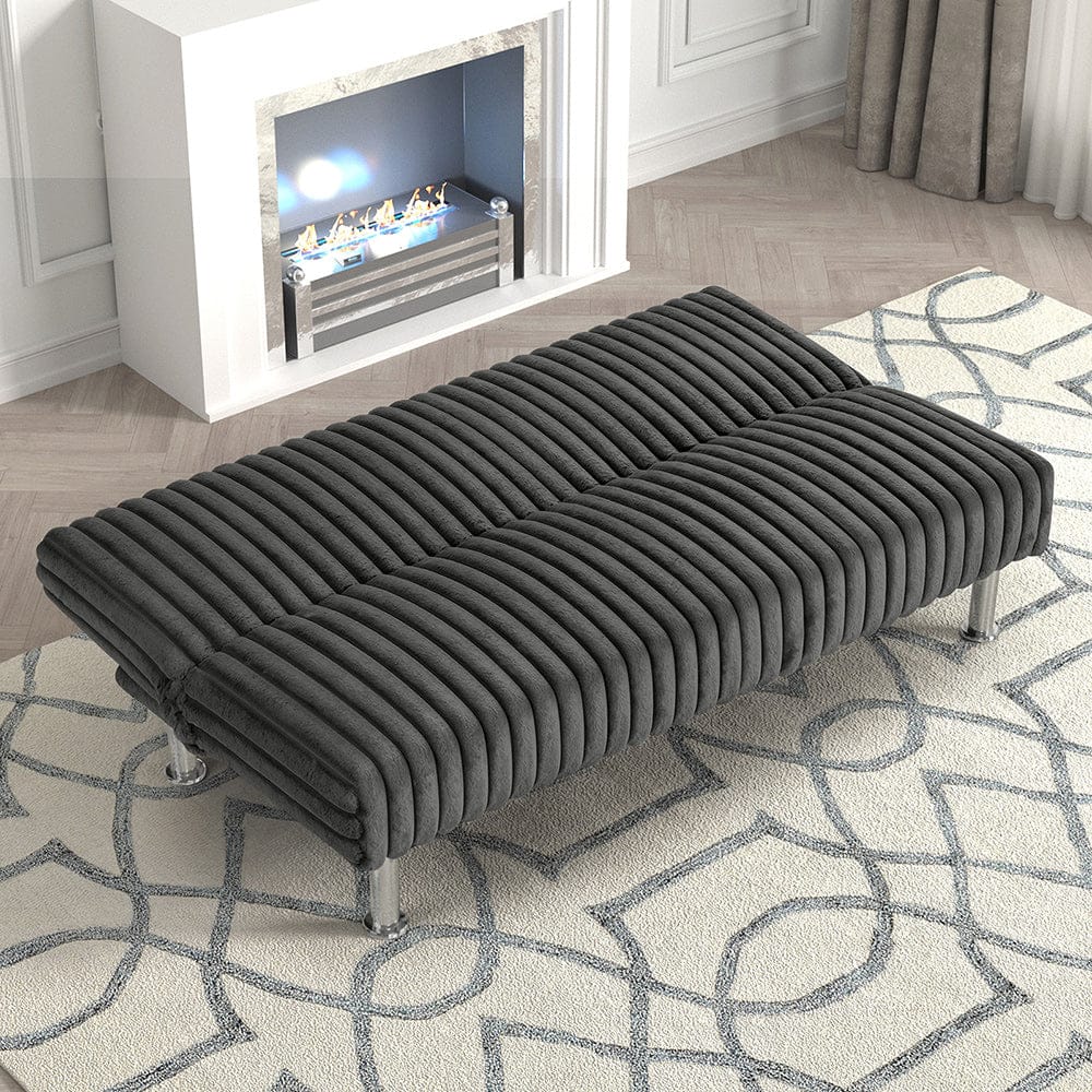 Furniture of America - Hinwil Futon Sofa Bed in Charcoal - FM2903DG View 2