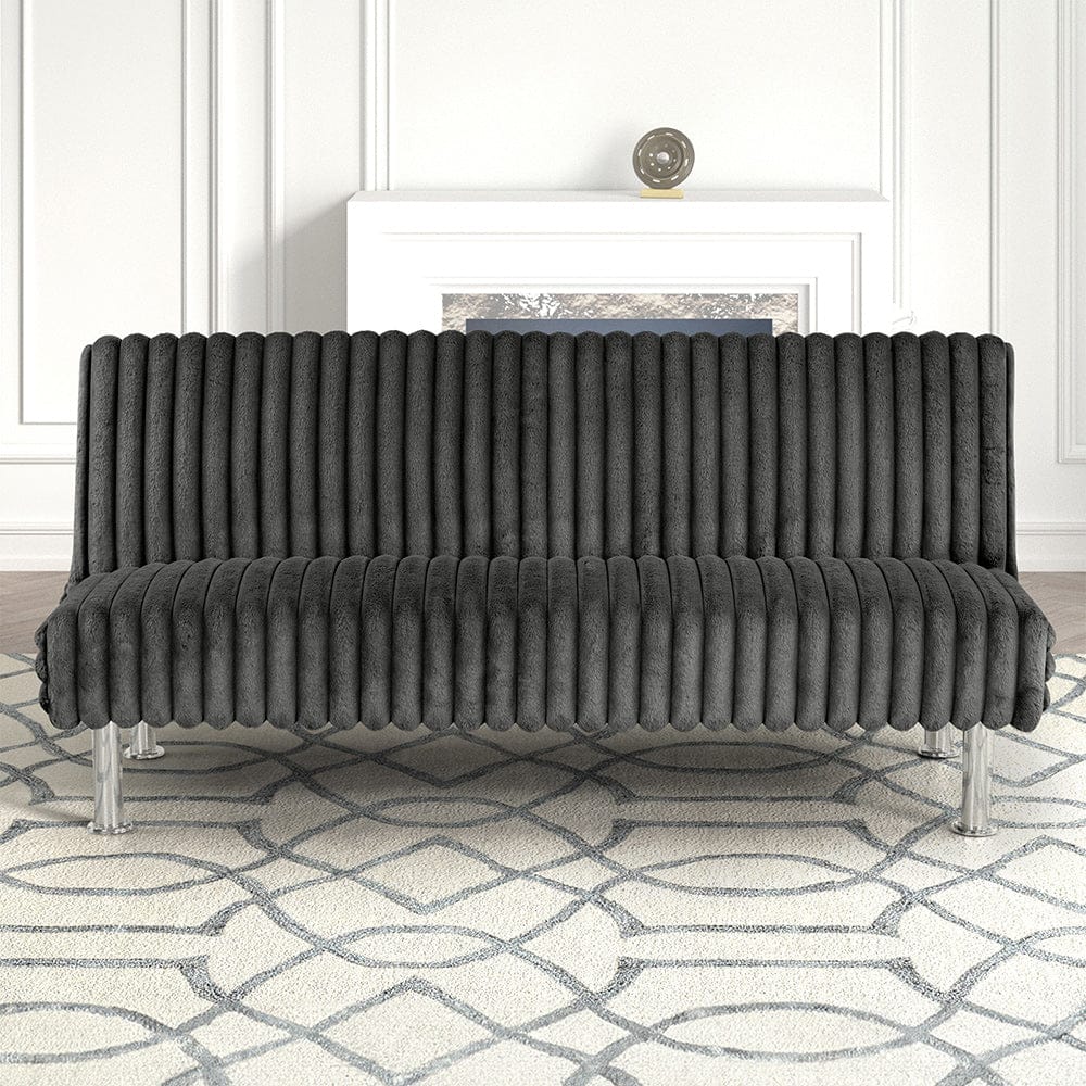 Furniture of America - Hinwil Futon Sofa Bed in Charcoal - FM2903DG View 3