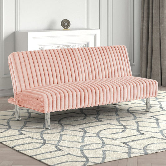 Furniture of America - Hinwil Futon Sofa Bed in Pink - FM2903PK View 1