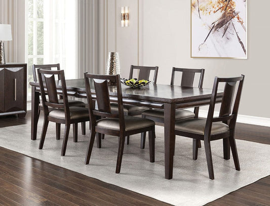 Furniture of America - Hinwitz 7 Pc. Dining Table Set in Espresso - FM3399ES-T-7PC View 1