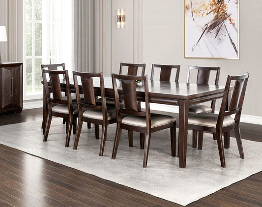 Furniture of America - Hinwitz 9 Pc. Dining Table Set in White Oak - FM3399WH-T-9PC View 1