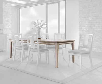 Furniture of America - Hinwitz Dining Table in White Oak - FM3399WH-T View 1