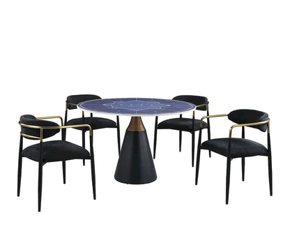 Furniture of America - Hobro - 5 Pc. Dining Table Set - Black - FM37002BK-T-5PC-03BK view 2