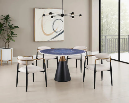 Furniture of America - Hobro - 5 Pc. Dining Table Set - Black - FM37002BK-T-5PC-03NT view 1