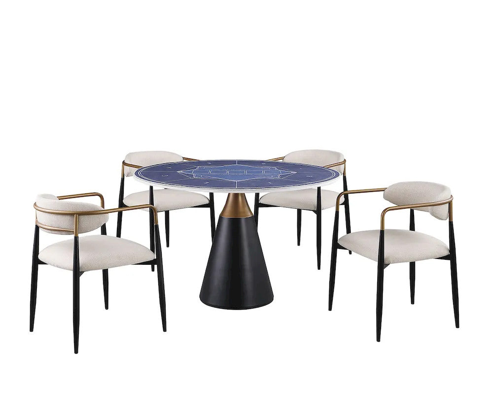 Furniture of America - Hobro - 5 Pc. Dining Table Set - Black - FM37002BK-T-5PC-03NT view 2