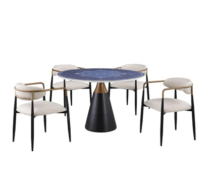 Furniture of America - Hobro - 5 Pc. Dining Table Set - Black - FM37002BK-T-5PC-03NT view 2