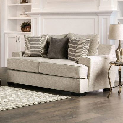 Furniture of America - Holborn Loveseat in Beige - SM1219-LV View 1