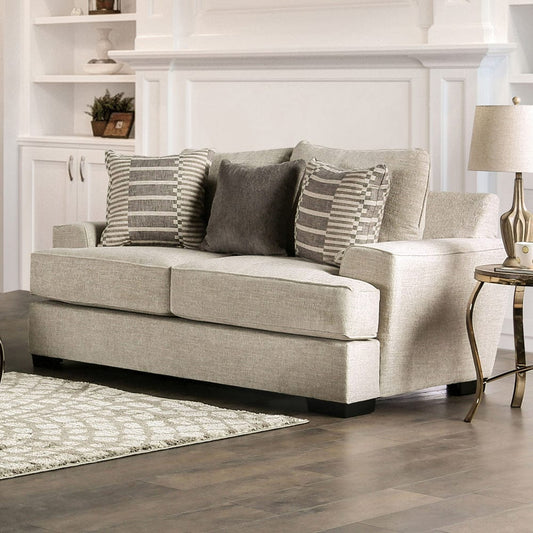 Furniture of America - Holborn Loveseat in Beige - SM1219-LV View 1