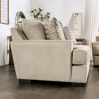 Furniture of America - Holborn Loveseat in Beige - SM1219-LV View 2