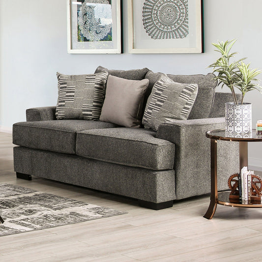 Furniture of America - Holborn Loveseat in Gray - SM1220-LV View 1
