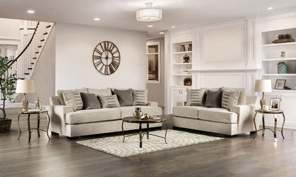 Furniture of America - Holborn Sofa + Loveseat in Beige - SM1219-2PC View 1