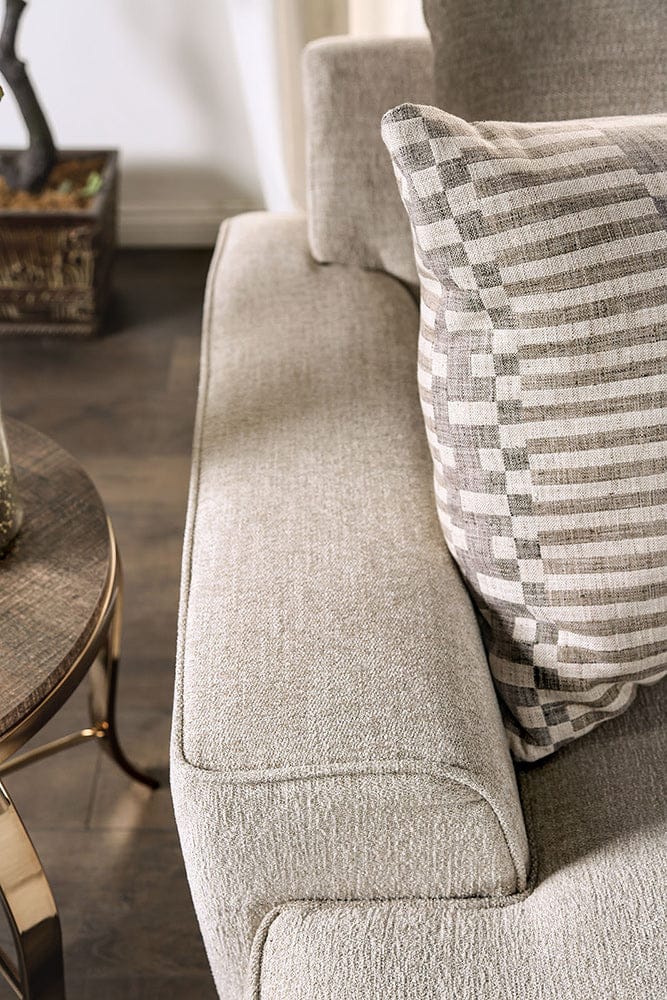 Furniture of America - Holborn Sofa + Loveseat in Beige - SM1219-2PC View 5