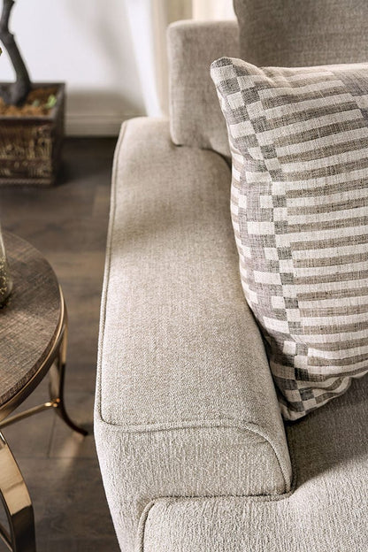 Furniture of America - Holborn Sofa + Loveseat in Beige - SM1219-2PC View 5