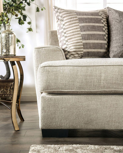 Furniture of America - Holborn Sofa + Loveseat in Beige - SM1219-2PC View 6