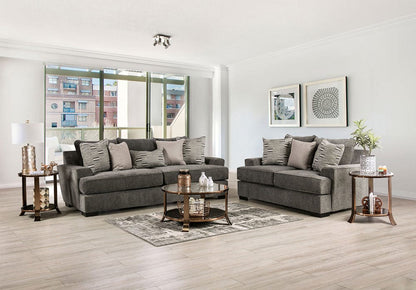 Furniture of America - Holborn Sofa + Loveseat in Gray - SM1220-2PC View 1