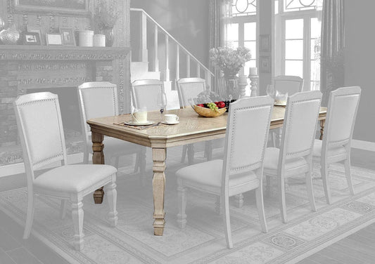 Furniture of America - Holcroft Dining Table in Antique White/Ivory - CM3600T View 1