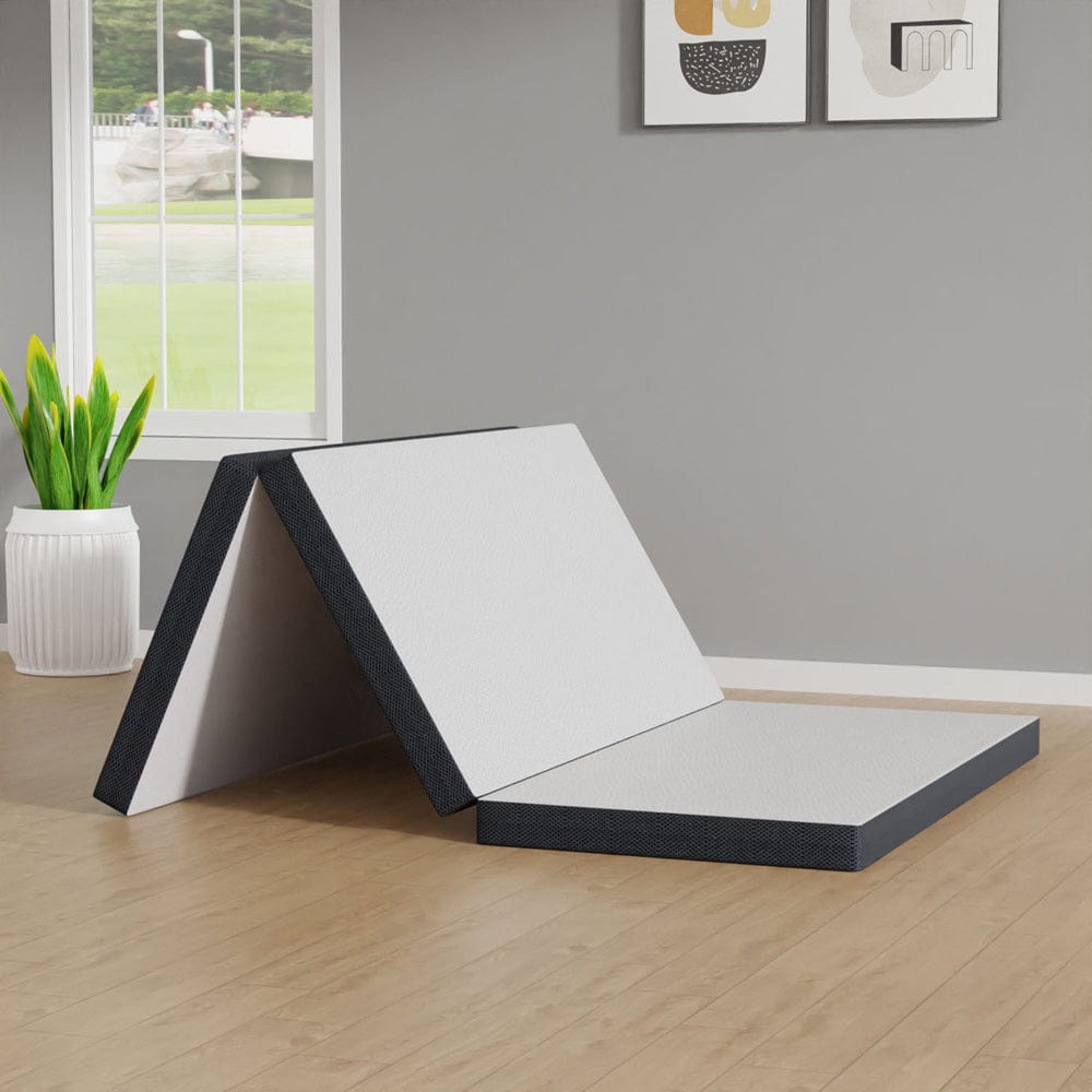 Furniture of America - Hollyhock 3" Full Tri-Fold Memory Foam Topper in White/Gray - DM1003-F View 1