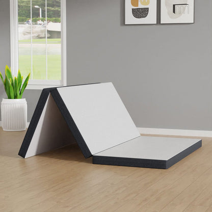 Furniture of America - Hollyhock 3" Full Tri-Fold Memory Foam Topper in White/Gray - DM1003-F View 1