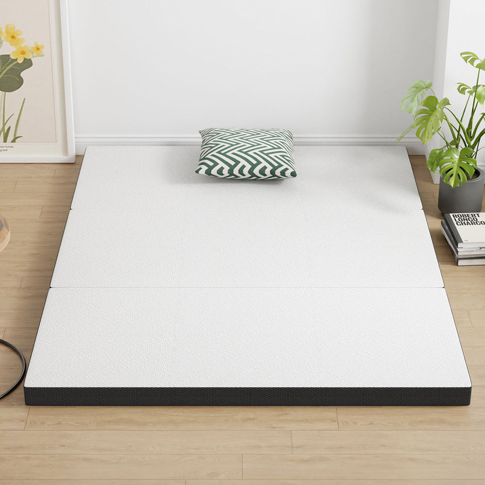 Furniture of America - Hollyhock 3" Queen Tri-Fold Memory Foam Topper in White/Gray - DM1003-Q View 2