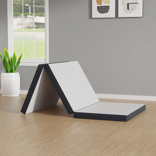 Furniture of America - Hollyhock 3" TXL Tri-Fold Memory Foam Topper in White/Gray - DM1003-TXL View 1
