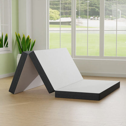 Furniture of America - Hollyhock 4" Full Tri-Fold Memory Foam Topper in White/Gray - DM1004-F View 1