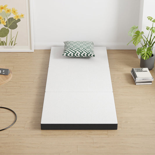 Furniture of America - Hollyhock 4" Queen Tri-Fold Memory Foam Topper in White/Gray - DM1004-Q View 2