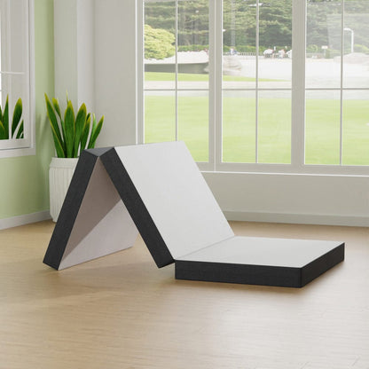 Furniture of America - Hollyhock 4" Twin Tri-Fold Memory Foam Topper in White/Gray - DM1004-T View 1