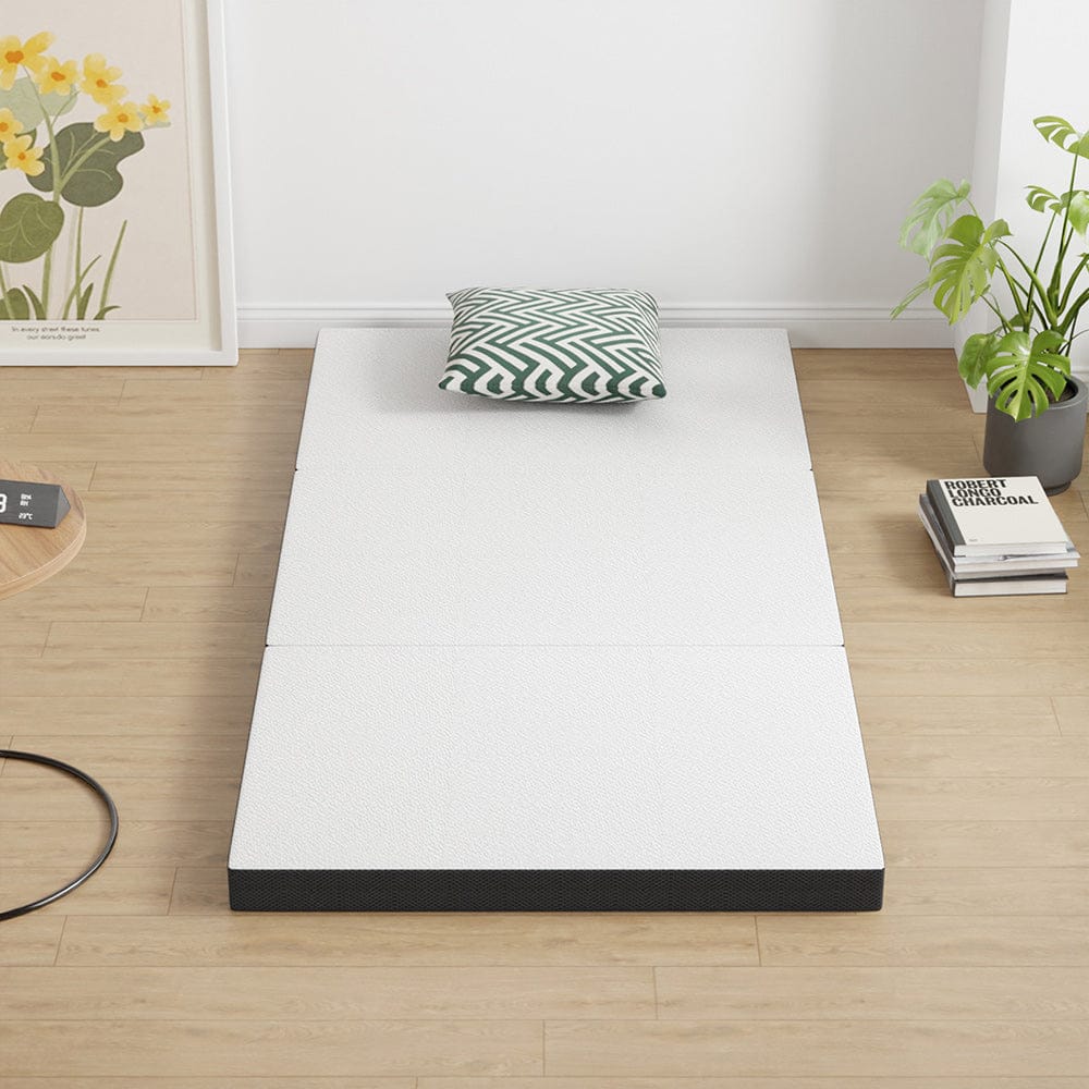 Furniture of America - Hollyhock 4" Twin Tri-Fold Memory Foam Topper in White/Gray - DM1004-T View 2