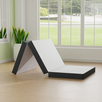 Furniture of America - Hollyhock 4" TXL Tri-Fold Memory Foam Topper in White/Gray - DM1004-TXL View 1