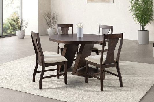 Furniture of America - Holsworthy 5 Pc. Round Dining Set in Espresso - FM3600ES-RT-5PC View 1