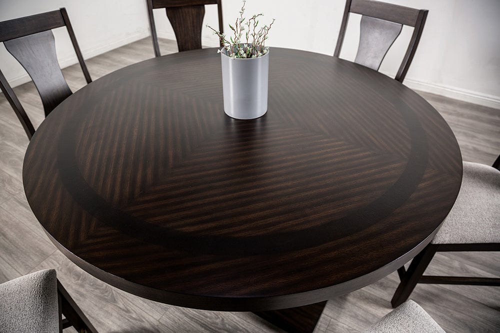 Furniture of America - Holsworthy Round Dining Table in Espresso - FM3600ES-RT View 4