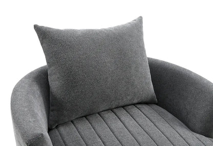 Furniture of America - Hoople - Swivel Chair, Channeled, Dark Gray - Dark Gray - FM-AC6001DG-SW view 7