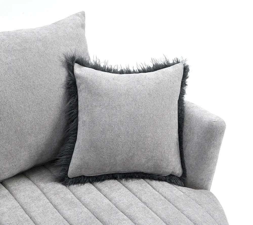 Furniture of America - Hoople - Swivel Chair, Channeled, Dark Gray - Light Gray - FM-AC6001LG-SW view 6
