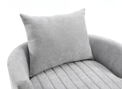 Furniture of America - Hoople - Swivel Chair, Channeled, Dark Gray - Light Gray - FM-AC6001LG-SW view 7