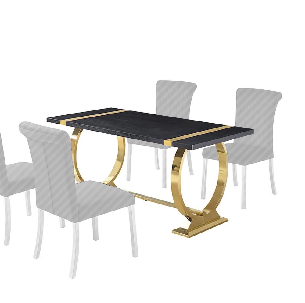 Furniture of America - Horley - 60" Dining Table, Gold Frame - FM37010GD-T-60 view 1