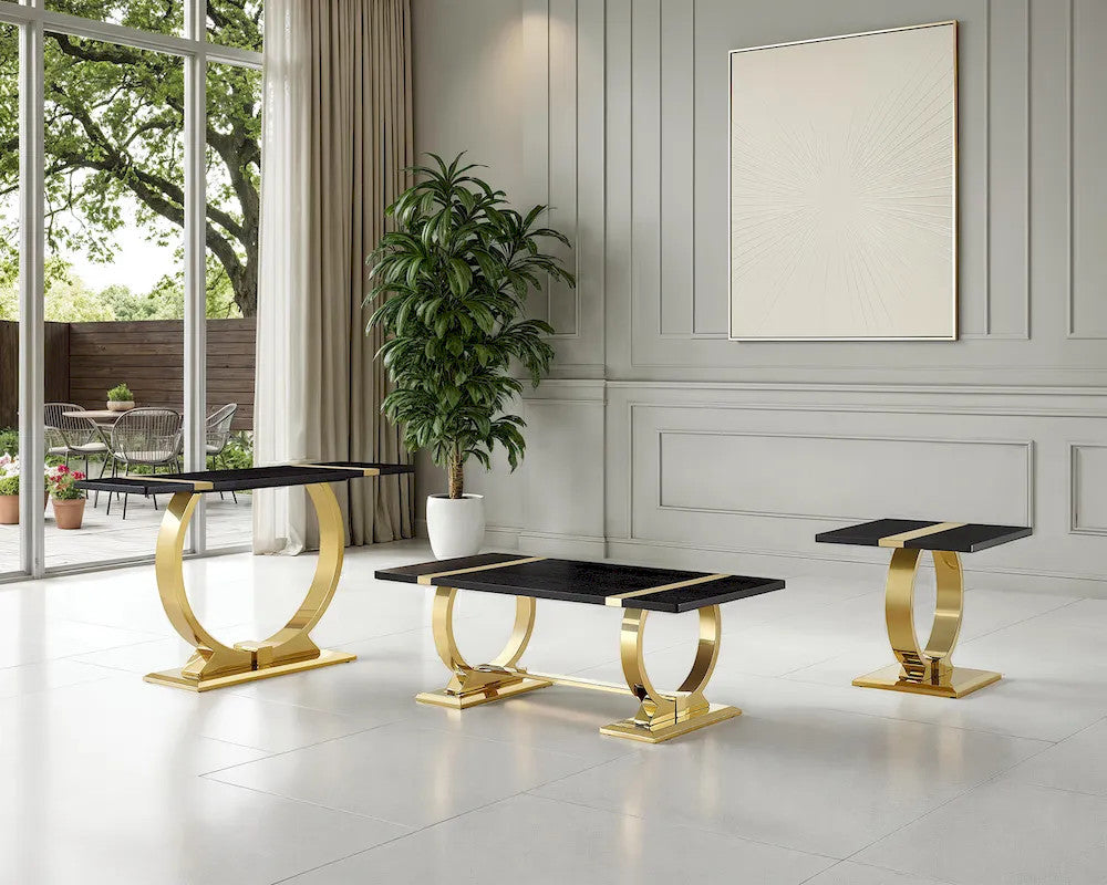 Furniture of America - Horsham - Coffee Table - Gold/Black - FM47019GD-C view 6