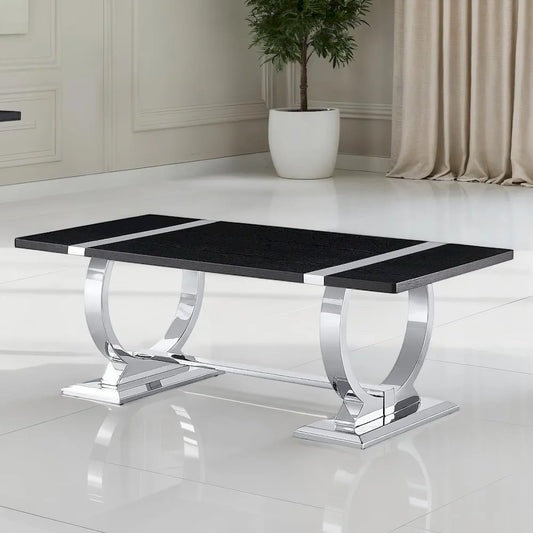 Furniture of America - Horsham - Coffee Table - Silver/Black - FM47019SV-C view 1
