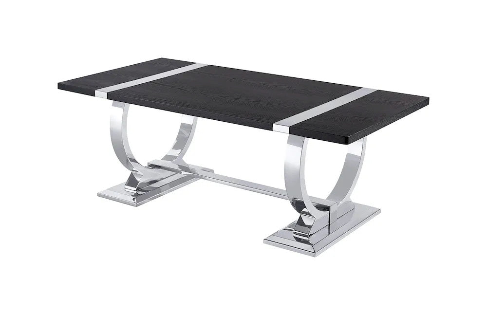 Furniture of America - Horsham - Coffee Table - Silver/Black - FM47019SV-C view 2