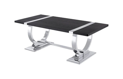 Furniture of America - Horsham - Coffee Table - Silver/Black - FM47019SV-C view 2