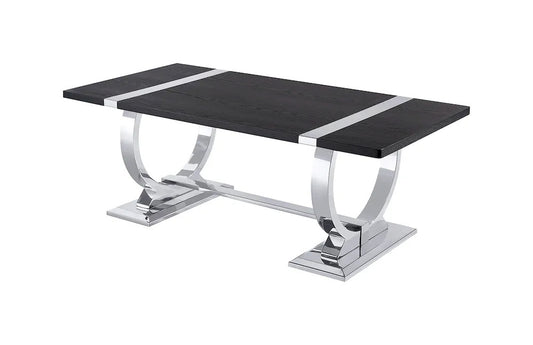 Furniture of America - Horsham - Coffee Table - Silver/Black - FM47019SV-C view 2