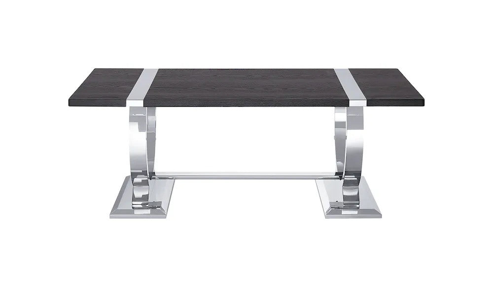 Furniture of America - Horsham - Coffee Table - Silver/Black - FM47019SV-C view 3