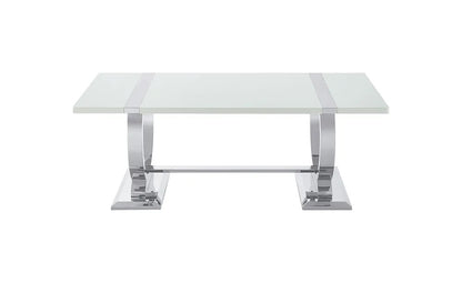 Furniture of America - Horsham - Coffee Table - Silver/White - FM47018SV-C view 3