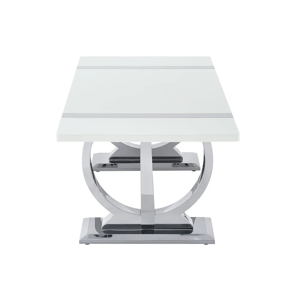 Furniture of America - Horsham - Coffee Table - Silver/White - FM47018SV-C view 4