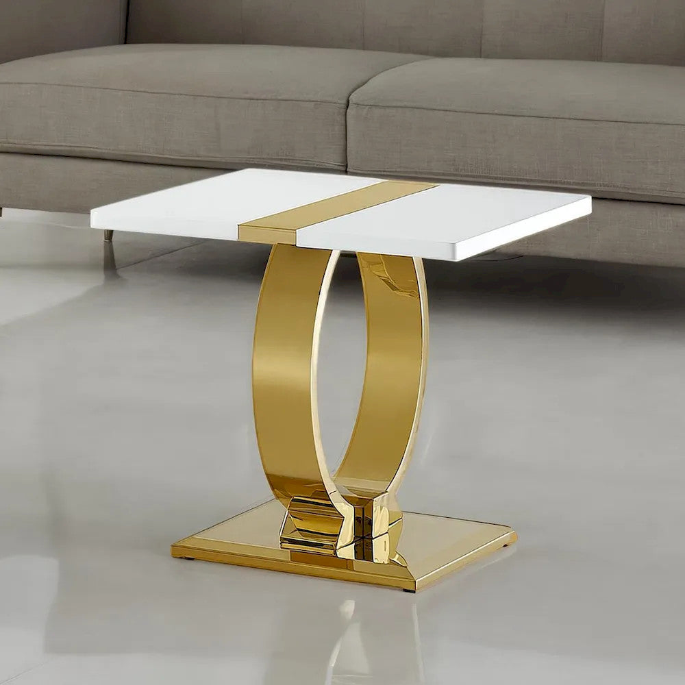 Furniture of America - Horsham - End Table - Gold/White - FM47018GD-E view 1